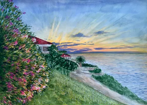 Croatia III. — akvarel, 30x40cm, 2022