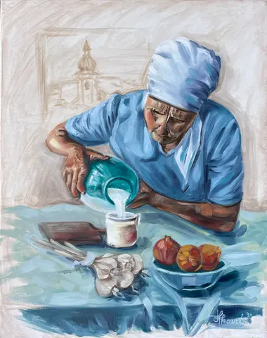 POKOJNÉ RÁNO — olej, 40x50cm, 2024