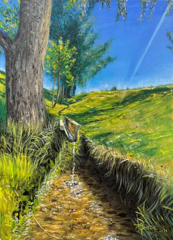 Na chalupa v Zázrivej. — olej, 60x80cm, 2022