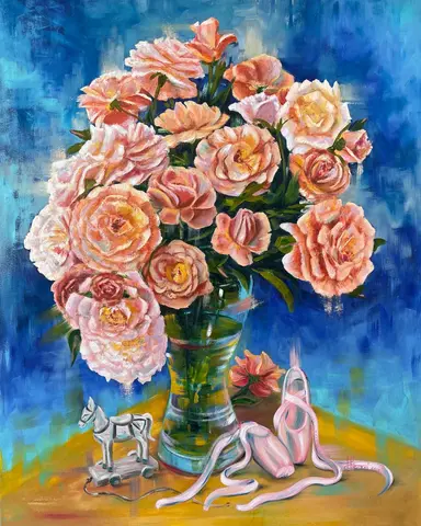 Plynutie času — olej, 80x100cm, 2022