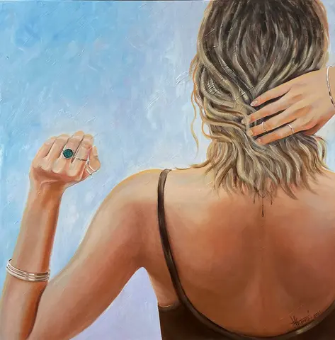 Cieľ nie, ale cesta je istá! — olej, 57x57cm, 2021