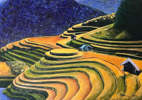 SAPA VIET NAM — Olej, 60x80cm, 2021