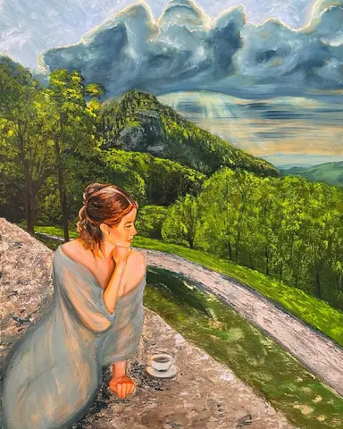 Skoro ráno — Olej, 60x80cm, 2021