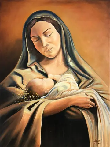 S láskou, nádejou a vierou v srdci — olej, 60x80cm, 2020