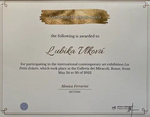 Certifikát od Monica Ferrarini